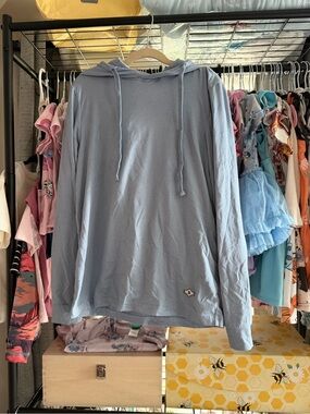 BURLEBO Heathered Blue Graphic Pullover